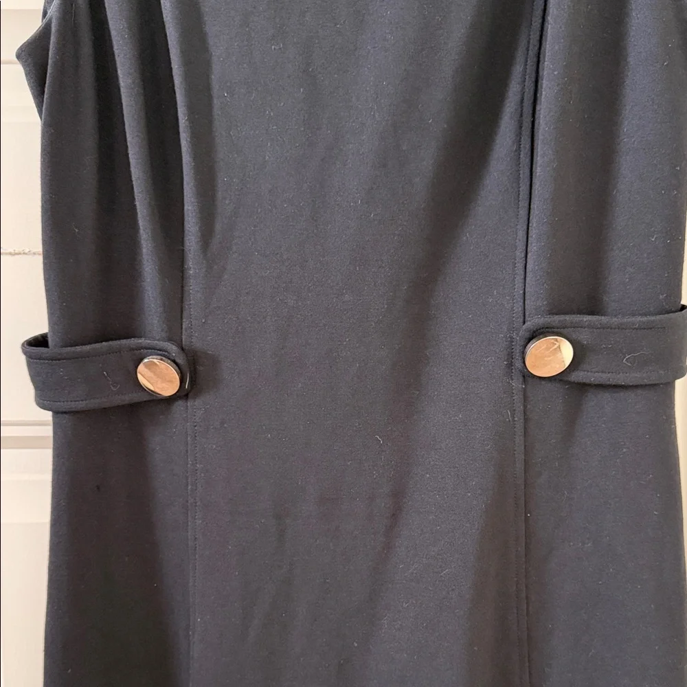 Johnston & Murphy Black Sleeveless Midi Dress with Waist Tab Detail - Picture 3 of 6